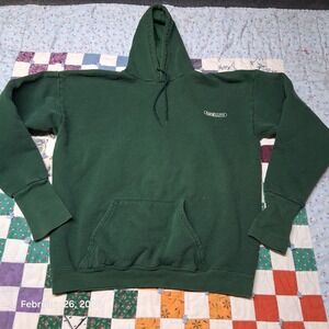 Vintage 90s Handcuffs Skateboard Hoodie Adult XL Forest Green Hand Warmer